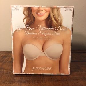 Nude backless strapless bra